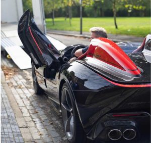 Gordon Ramsay with Ferrari Monza SP2