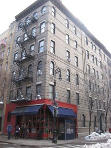 Friends apartment building in Greenwhich NY- New York City building, which became famous as the home of the Friends characters located at 90 Bedford Street in Manhattan's West Village