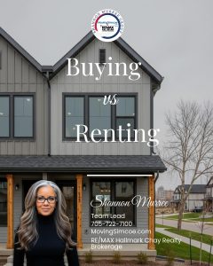 Barrie real estate buying vs renting in Simcoe County