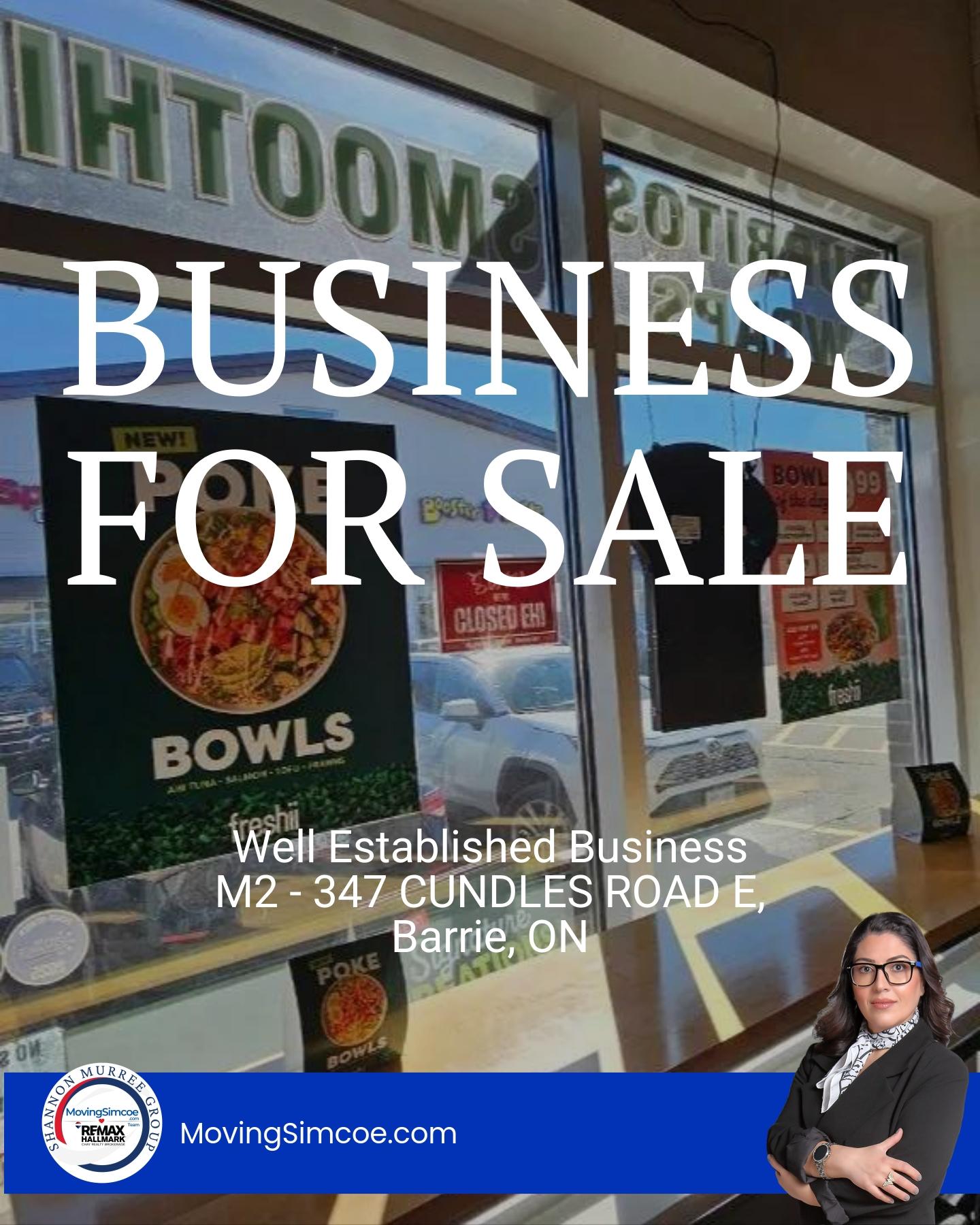 Business in Barrie for Sale - Photo of a listing of an established, franchise business