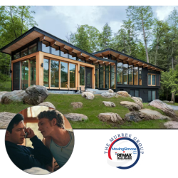 Modern lakefront cottage in Muskoka featured in the Heated Rivalry finale with floor-to-ceiling windows and private waterfront