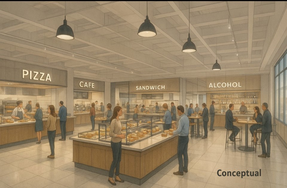 BWG Real Estate An illustration shows what the cafeteria could be like at the Village Inn. | Supplied image